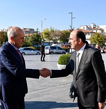 TBMM Başkanı Numan Kurtulmuş, Konya Büyükşehir Belediye Başkanı Uğur İbrahim Altay’ı Ziyaret Etti